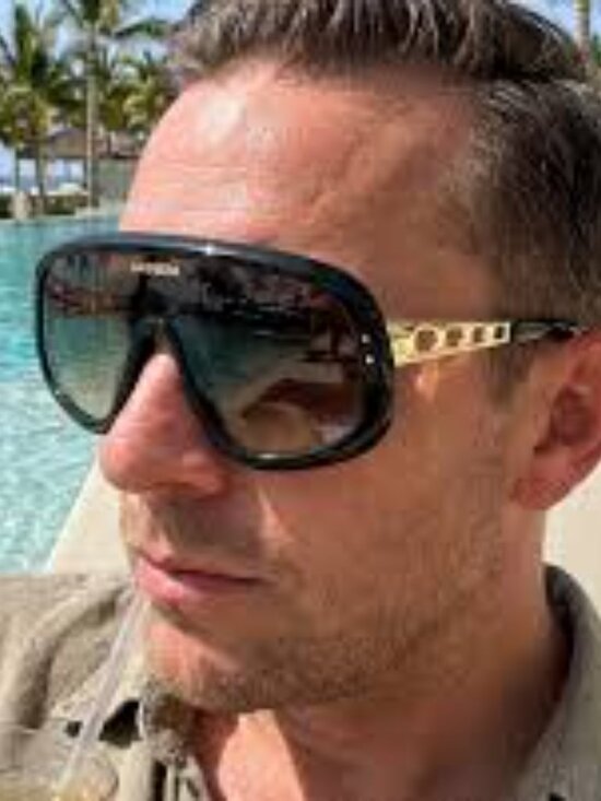 Carrera FLAGLAB 17 0C3E 9O Shield Sunglasses - Orange / Grey